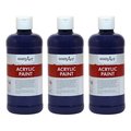 Handy Art Acrylic Paint 16 oz, Violet, 3PK 101075